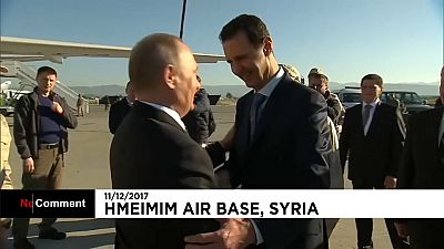 il presidente siriano Basar al-Assad incontra l'omologo russo Putin