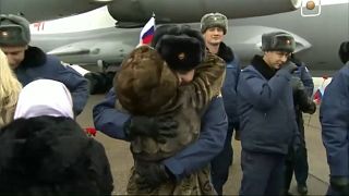 Российские военные возвращаются из Сирии