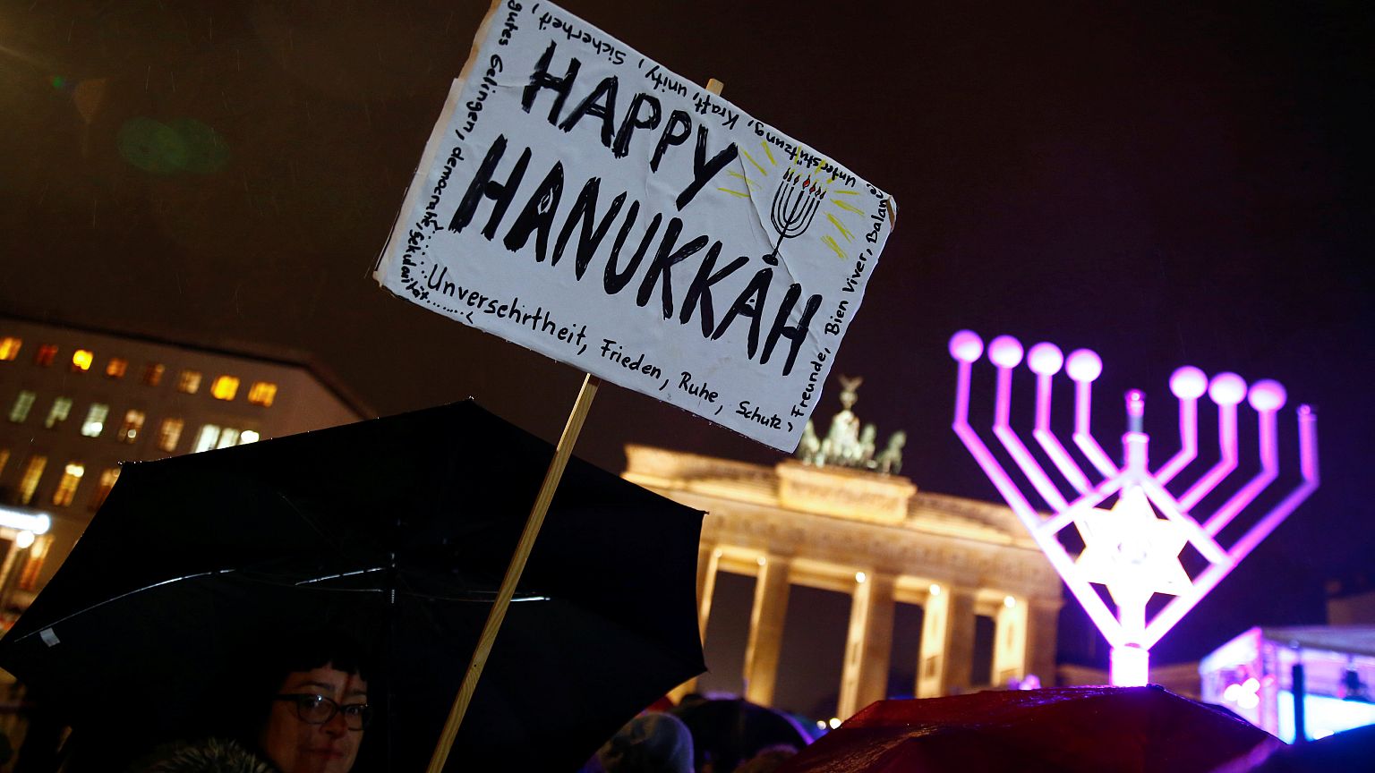 Chanukka-Fest vor dem Brandenburger Tor