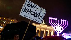 Chanukka-Fest vor dem Brandenburger Tor