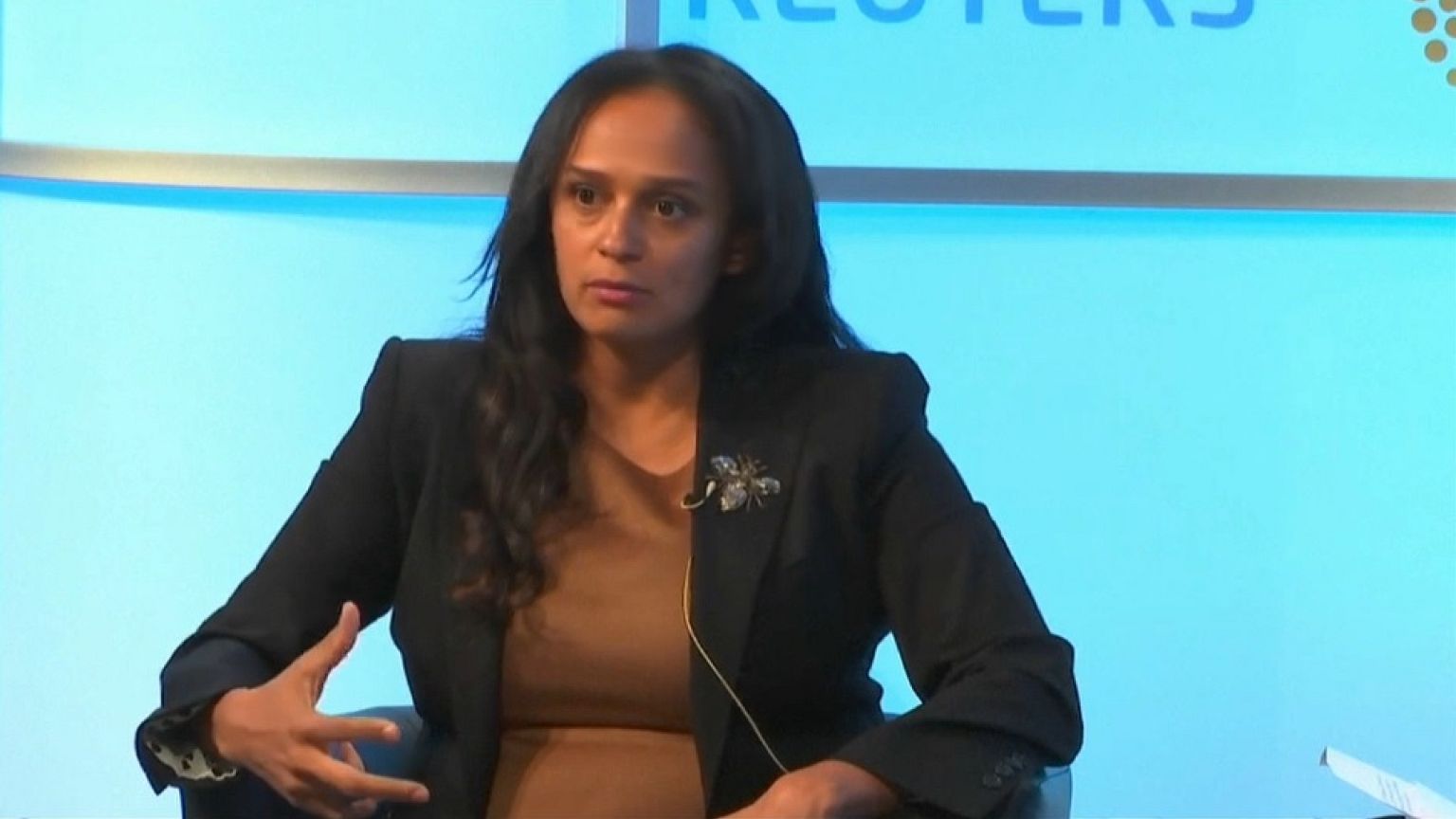 (Arquivo) Isabel dos Santos durante uma entrevista