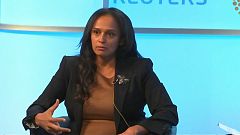 (Arquivo) Isabel dos Santos durante uma entrevista
