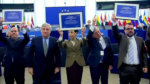 Вручена премия имени Сахарова.