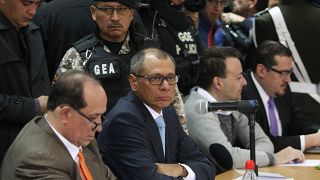 El vicepresidente de Ecuador, Jorge Glas, durante el juicio