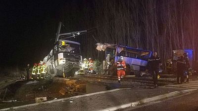 Four teenagers dead after train collides with school bus in France