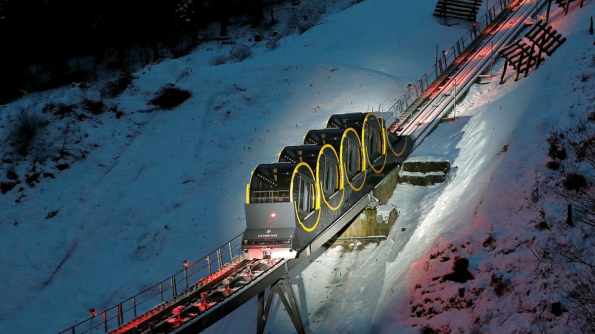 The world's steepest funicular railway opens in Switzerland 