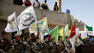 نشست خبری ماه ژوئن نیروهای دموکراتیک سوریه در استان رقه
