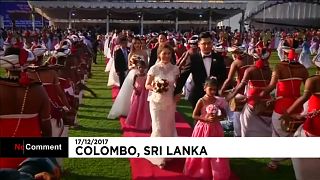 Casamento coletivo no Sri Lanka