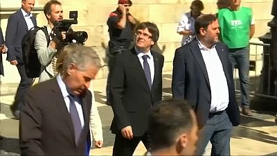 Puigdemont y Junqueras en un acto reivindicativo el pasado 6 de septiembre