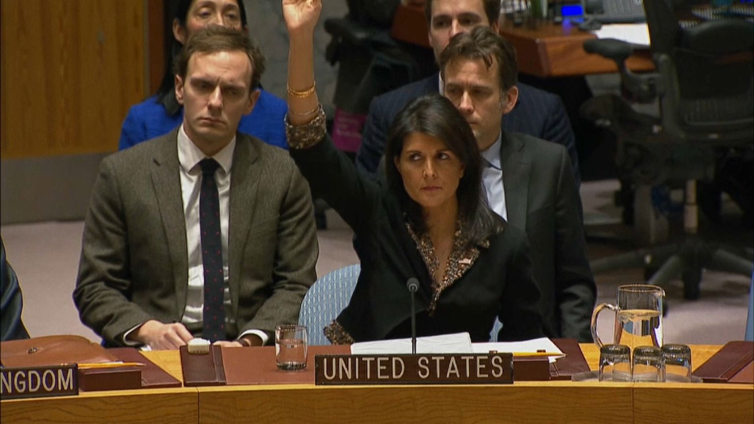 Allein gegen alle: US-Veto gegen Jerusalem-Resolution