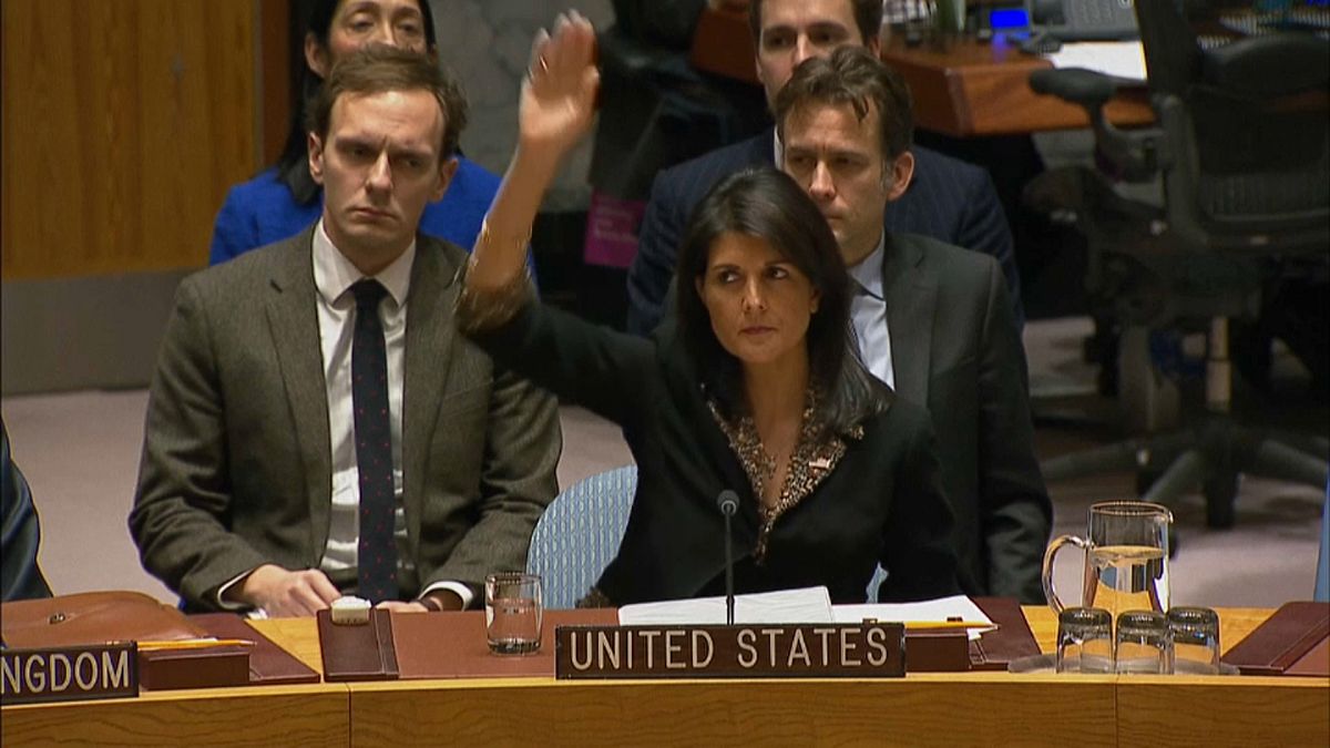Estados Unidos veta resolução da ONU que condena reconhecimento de Jerusalém como capital de Israel