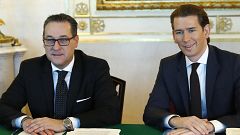 Le chancelier autrichien Sebastian Kurz et son allié d'extrême droite