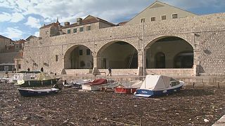 Waves of rubbish wash up in Dubrovnik port