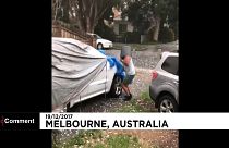Tempestade de granizo ataca Melbourne