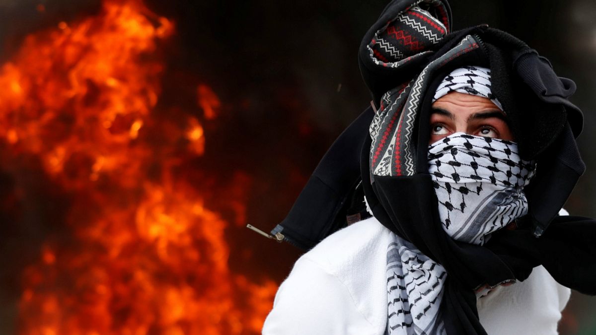 یک تظاهر کننده فلسطینی