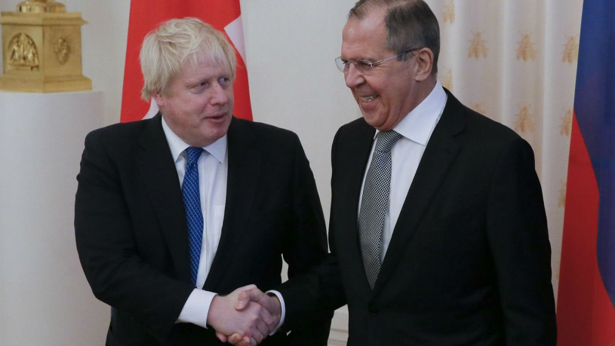 Russian Foreign Minister Sergei Lavrov meets with British Foreign Secretary