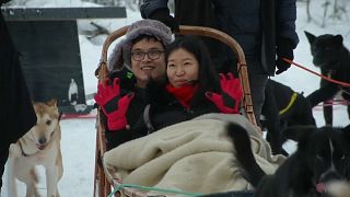 Asiatische Touristen begeistert von Lappland
