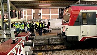 Dos heridos graves en un accidente de tren en Madrid