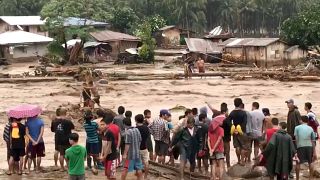 Разрушительный шторм Тембин на Филиппинах