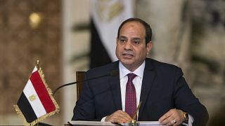 الرئيس المصري عبد الفتاح السيسي يتحدث في مؤتمر صحفي