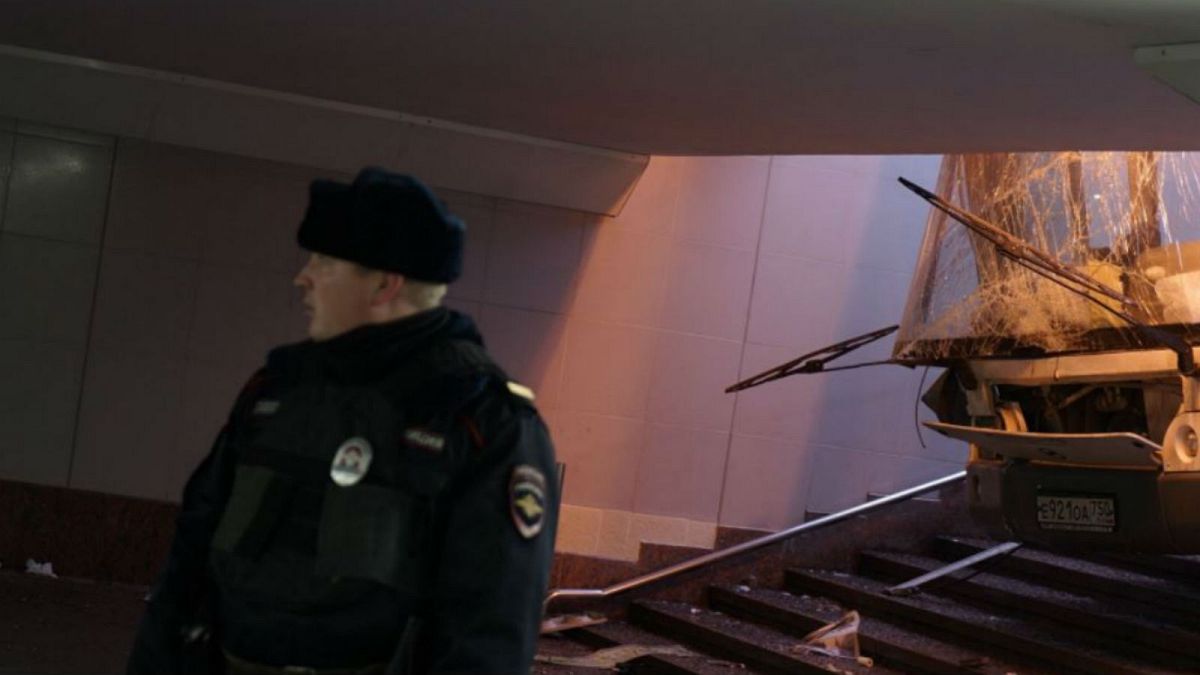 At least five dead after Moscow bus ploughs into underground walkway