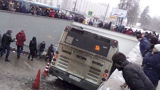 شاهد: عملية دهس دامية بواسطة حافلة في موسكو