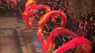 China dragon dance