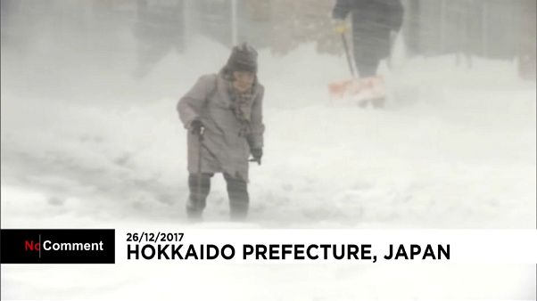 40 Zentimeter Schnee im Norden von Japan 40 Zentimeter Schnee im Norden von Japan