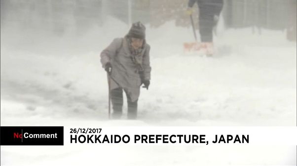 Tormentas de nieve en el norte de Japón Tormentas de nieve en el norte de Japón