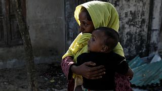 مادر و فرزندی از اقلیت مسلمان روهینگیا