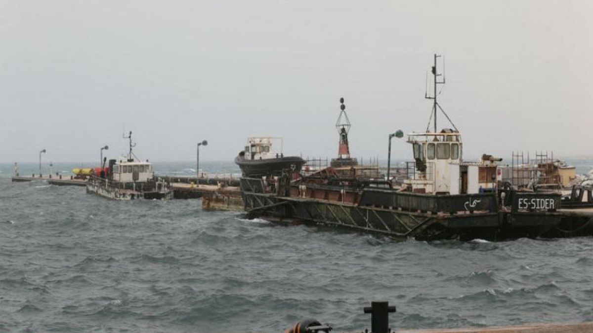 صورة لميناء السدر النفطي الليبي بتاريخ 16 مارس اذار 2017
