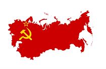 Flag-map of Soviet Union