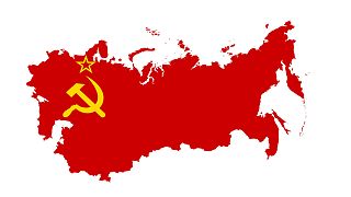 Flag-map of Soviet Union
