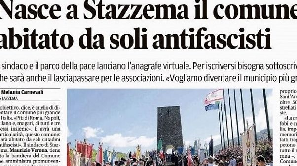 Stazzema: nasce l'Anagrafe antifascista Stazzema: nasce l'Anagrafe antifascista