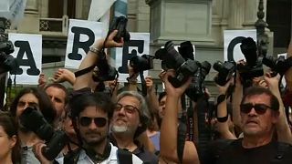Protesto pela liberdade de imprensa na Argentina