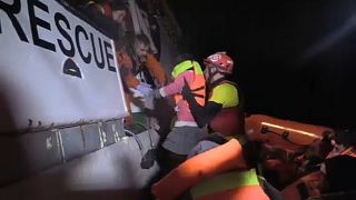 NGO Proactiva Open Arms rescue young migrant in the Mediterranean