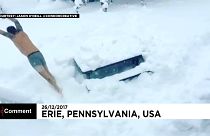 Пенсильванцы радуются сильным снегопадам
