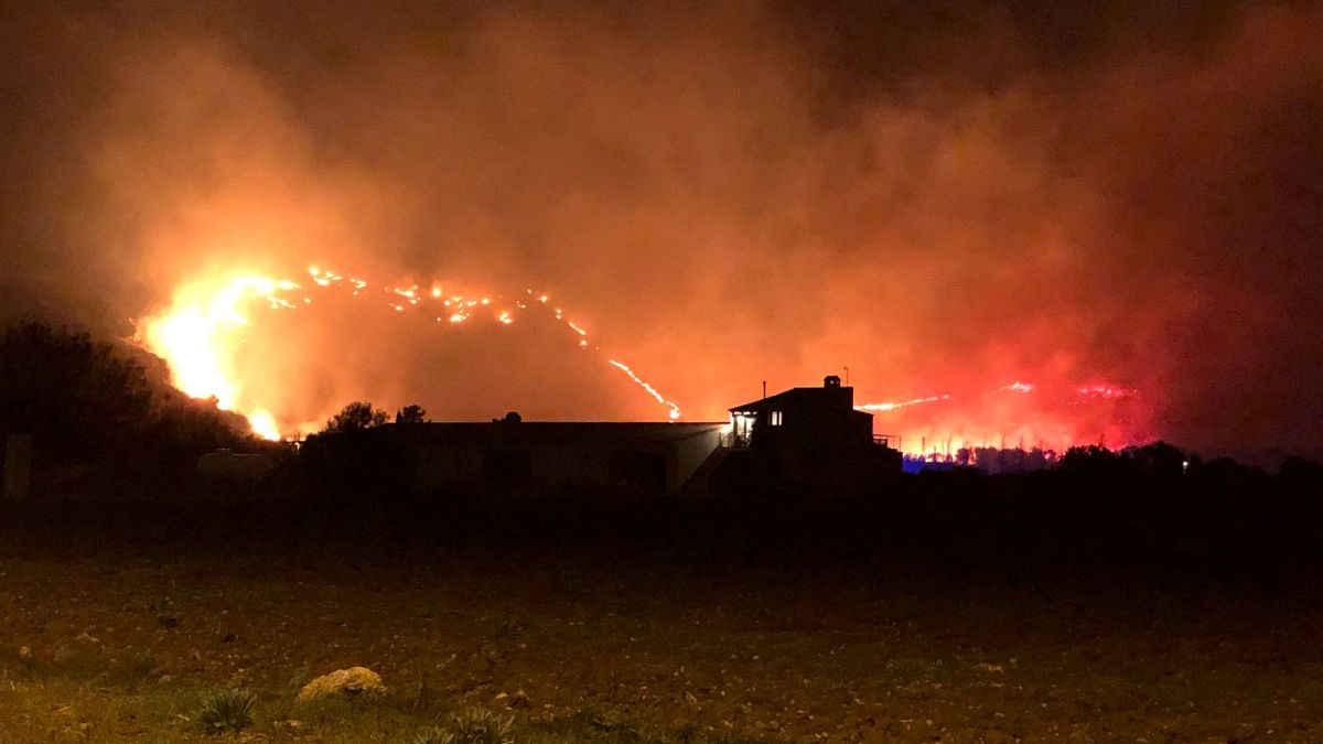 Лесные пожары на Мальорке