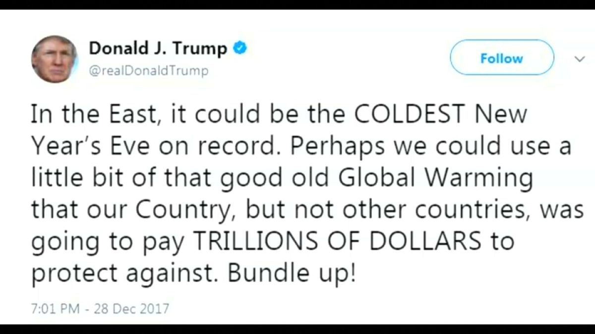 El frío que no deja ver a Trump el cambio climático