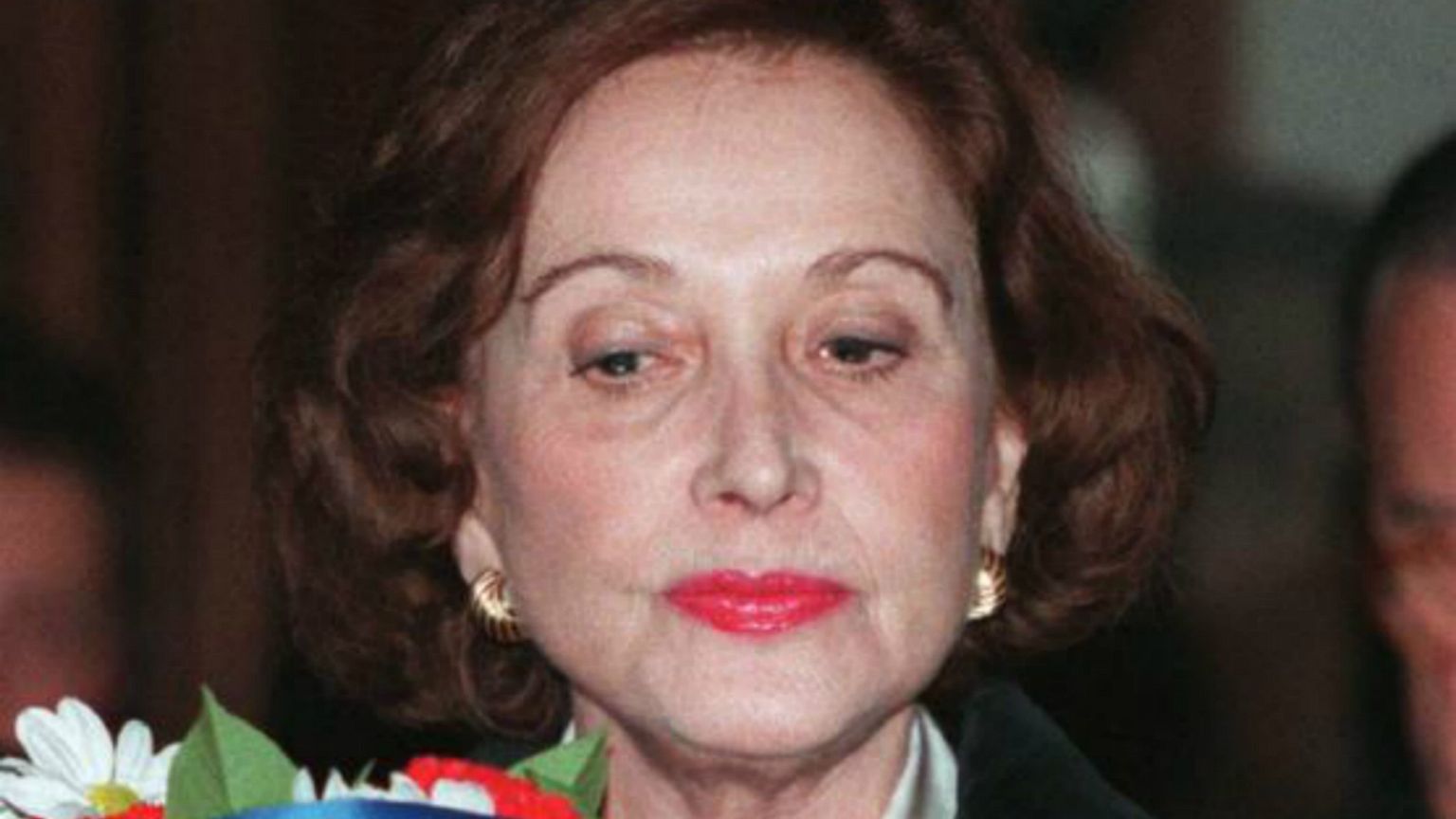 Carmen Franco, daughter of Spain's late dictator General Franco, stands loo