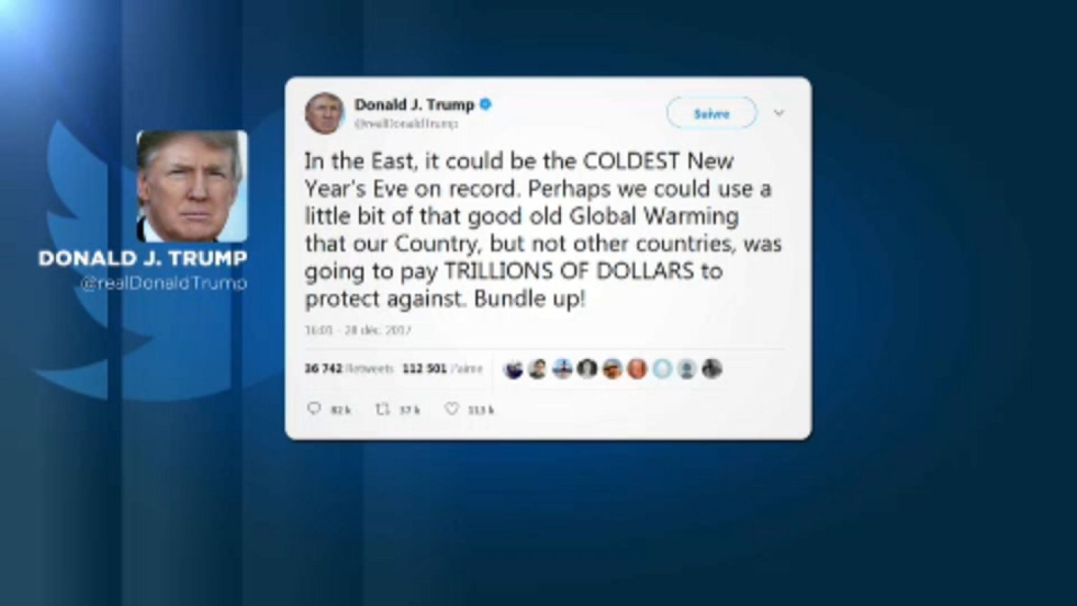 Trump a globális felmelegedésen élcelődött