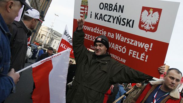A Polish supporter of Hungary's Prime Minister Viktor Orban, Budapest, 2012 A Polish supporter of Hungary's Prime Minister Viktor Orban, Budapest, 2012