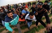 Clima de tensión en la Franja de Gaza entre palestinos y soldados israelíes