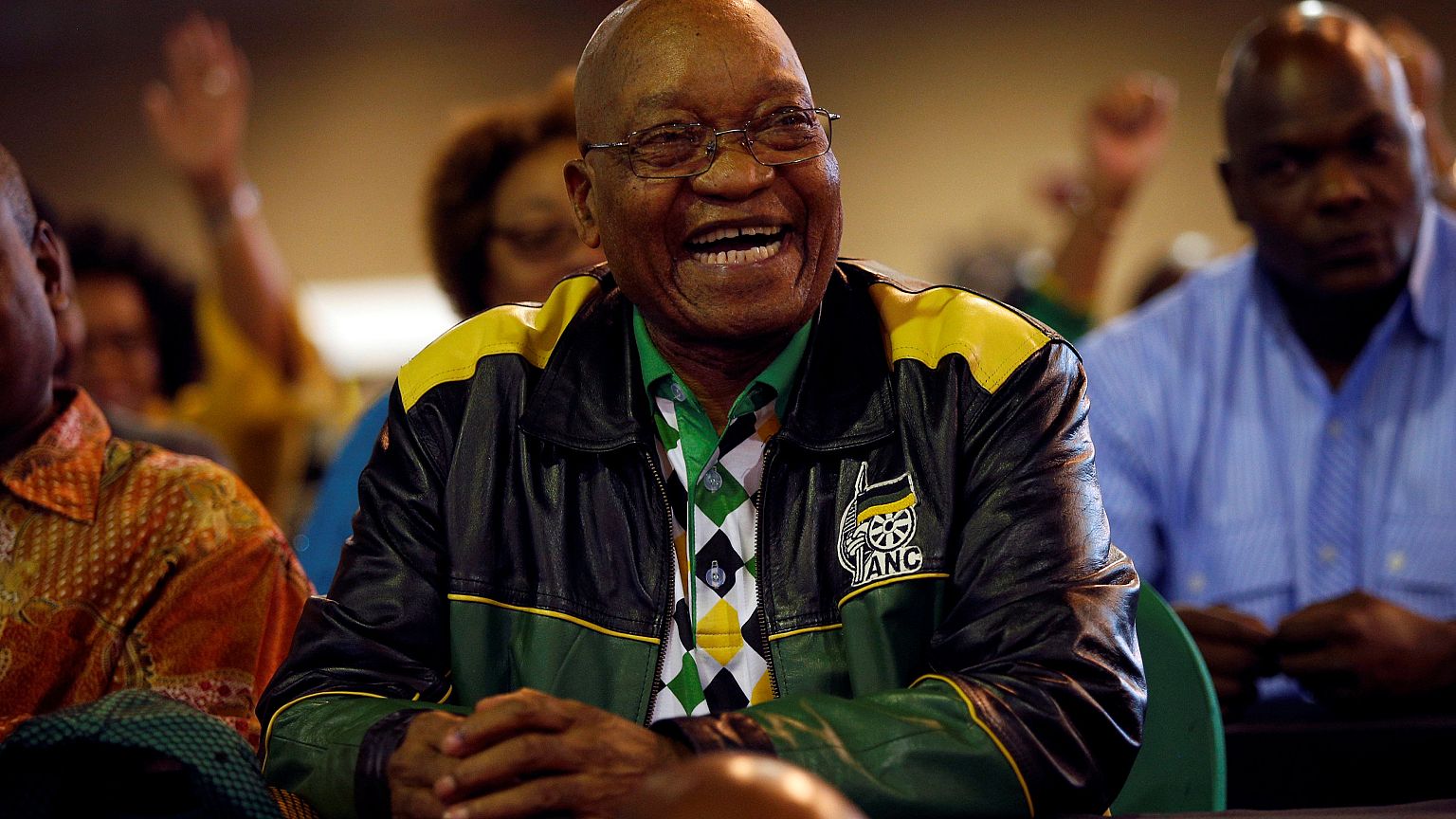 Jacob Zuma az Afrikai Nemzeti Kongresszus gyűlésén