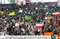 Kormánypártiak felvonulása Iránban
