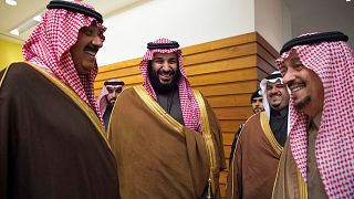 ولي العهد السعودي الأمير محمد بن سلمان والأمير متعب بن عبدالله