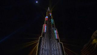 برج خليفة بدبي خلال الاحتفالات برأس السنة 2018