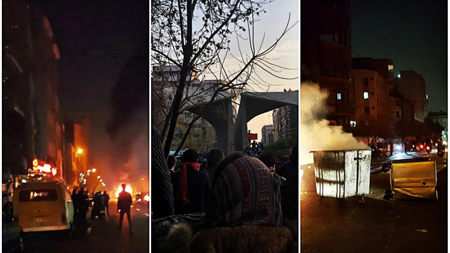 صورة للاحتجاجات في طهران 