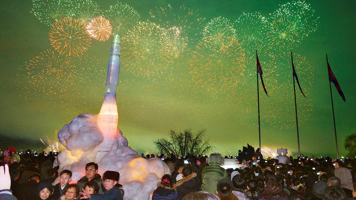 احتفالات رأس السنة في العاصمة بيونغ يانغ في كوريا الشمالية
