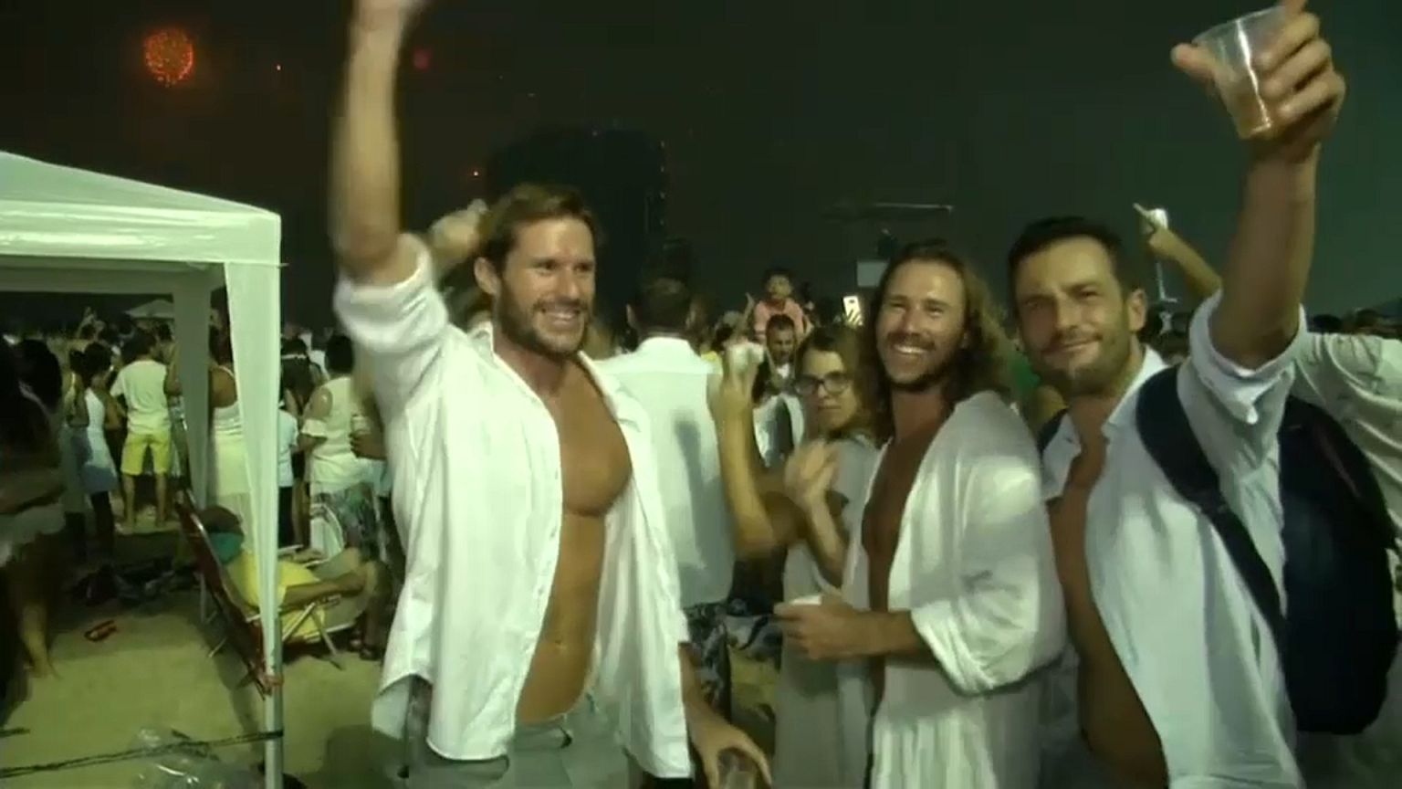 Neujahr in Rio und New York